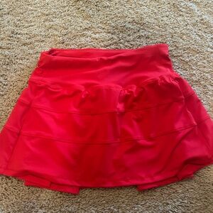 Vibrant Red Skort